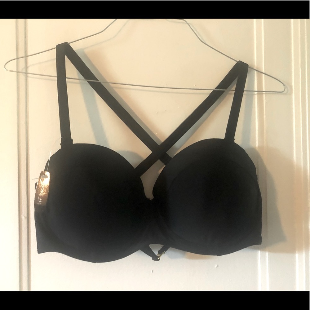 black bathing suit top adjustable straps!